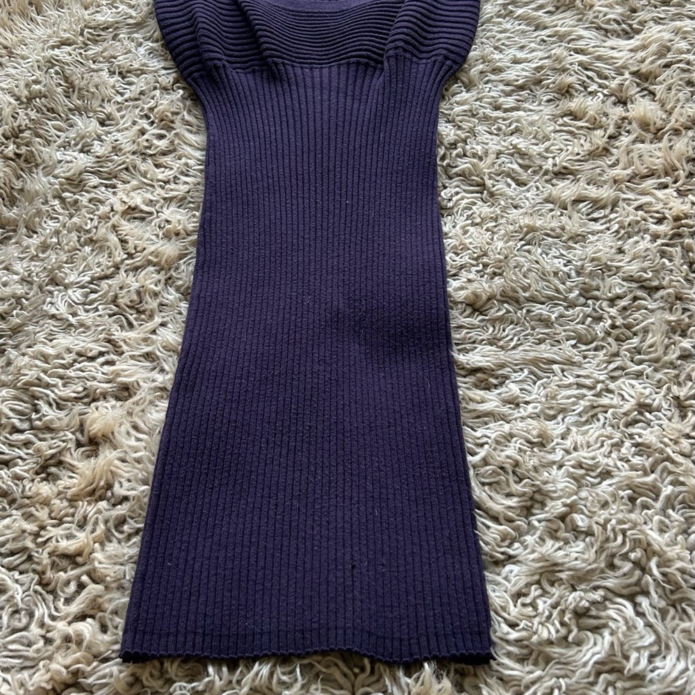 Elegant Purple Knit Dress